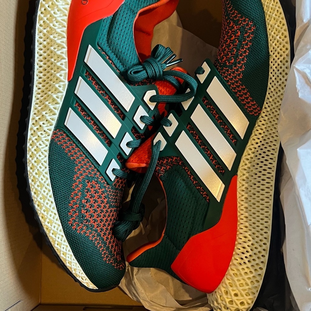 Adidas Ultra 4D Green Orange Men’s 13 NIB